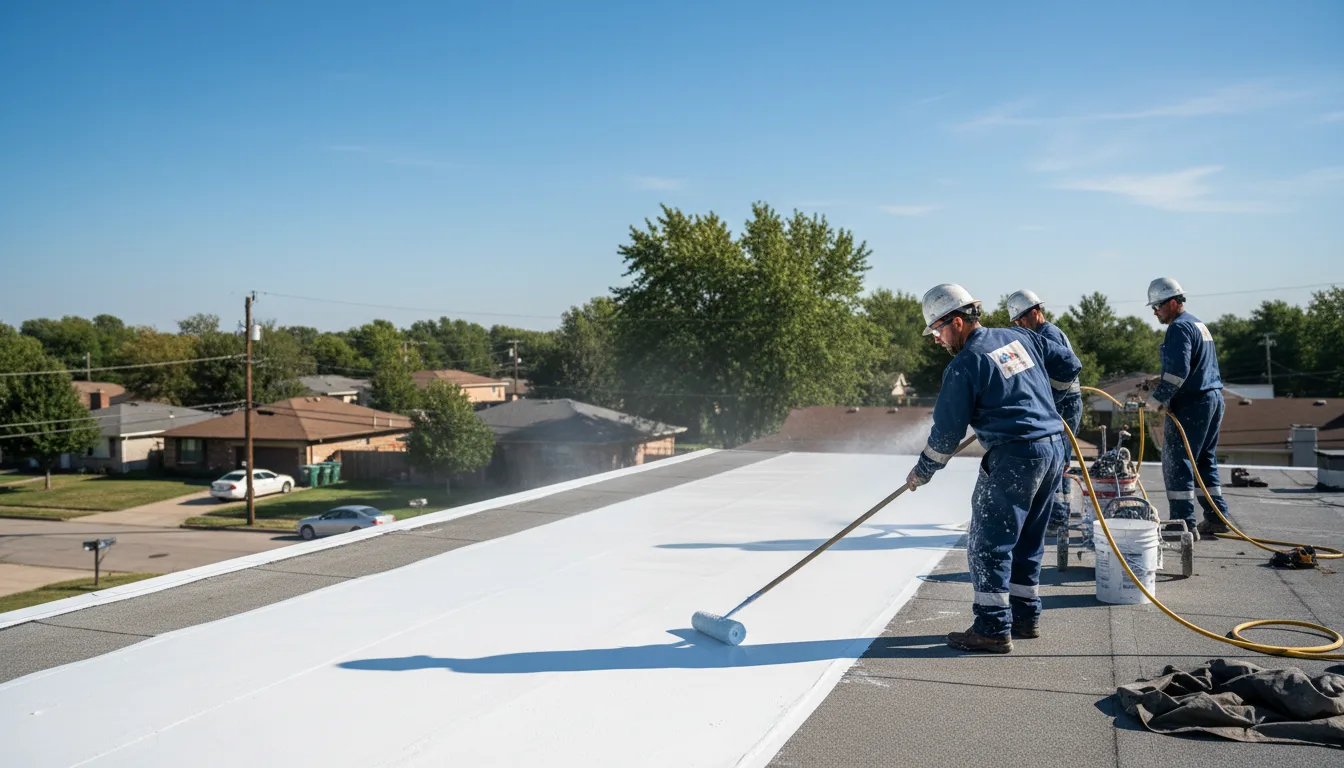 Commercial roof coating in West Newton, MA near me
